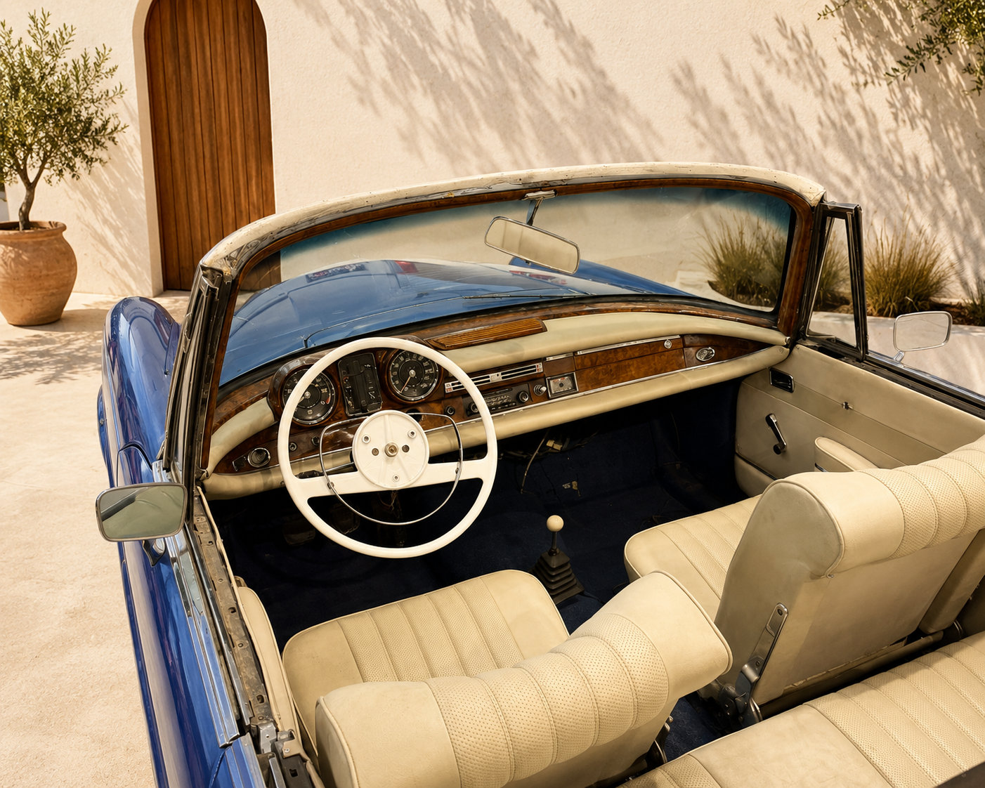 Interior del Mercedes W111 Fintail